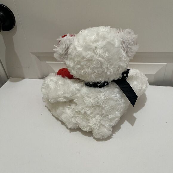 Burton & Burton White Bear 8" Plush Holding Red Heart I Love You John 15:12 - Picture 7 of 10